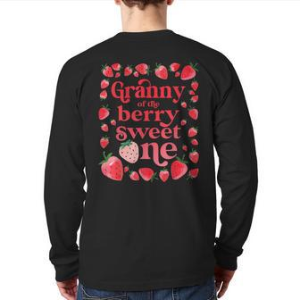 Granny Of The Berry Sweet One Strawberry First Birthday 1St Back Print Long Sleeve T-shirt | Mazezy