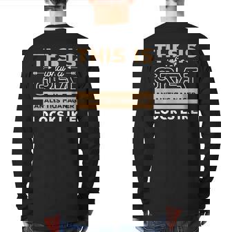 This Is What A Great Analytics Manager Looks Like Back Print Long Sleeve T-shirt | Mazezy