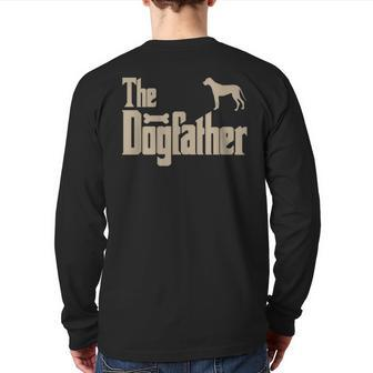 Great Dane Dog Lovers The Dogfather Men Back Print Long Sleeve T-shirt | Mazezy