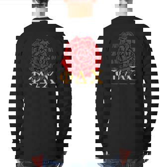 Greek Fraternity Red Incarnation Back Print Long Sleeve T-shirt | Mazezy