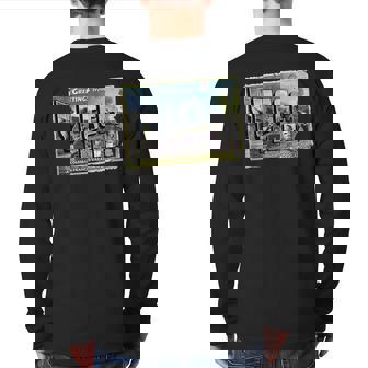 Greetings From Yucca Flats Back Print Long Sleeve T-shirt | Mazezy