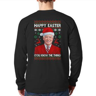 Guns Christmas Tree Come And Take It Biden Xmas Ugly Sweater Back Print Long Sleeve T-shirt | Mazezy
