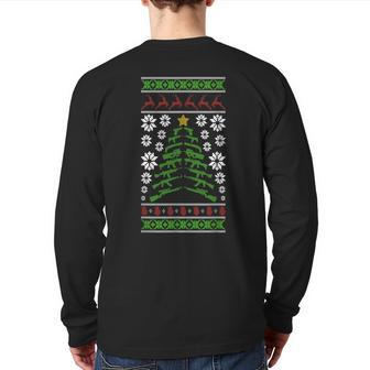 Guns Ugly Christmas Sweater Military Gun Right 2Nd Amendment Back Print Long Sleeve T-shirt - Monsterry