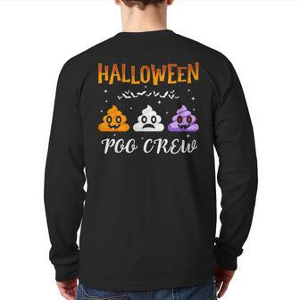 Halloween Poo-Crew Halloween Poop Spooky Squad Crew Back Print Long Sleeve T-shirt | Mazezy