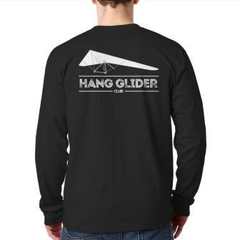 Hang Glider Lover Hang Gliding Club Back Print Long Sleeve T-shirt | Mazezy
