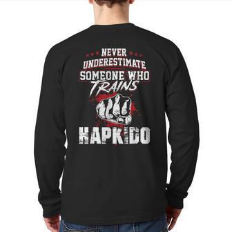 Hapkido Never Underestimate Back Print Long Sleeve T-shirt - Seseable