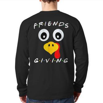 Happy Friendsgiving Matching Turkey Friend Thanksgiving 2023 Back Print Long Sleeve T-shirt - Seseable