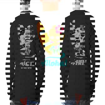Hawaiian Surfing Buddha Aloha Hawaii Beach Yoga Back Print Long Sleeve T-shirt | Mazezy