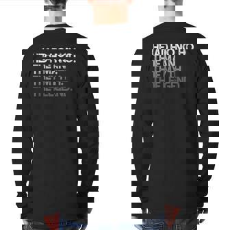 Head Honcho Boss The Man Myth Legend Back Print Long Sleeve T-shirt | Mazezy