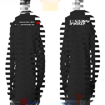 I Heart Picnicking I Love Picnicking Hobby Theme Lover Back Print Long Sleeve T-shirt | Mazezy