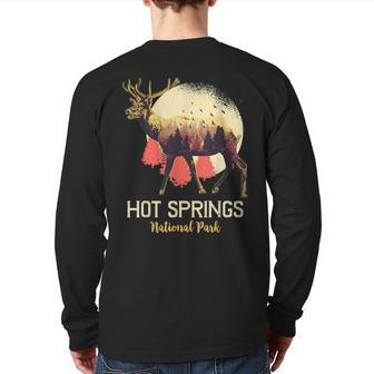 Hot Springs National Park T Vintage Deer Back Print Long Sleeve T-shirt | Mazezy