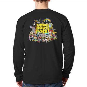 House Rock School Animated Cartoons Back To School Vintage Back Print Long Sleeve T-shirt - Thegiftio UK