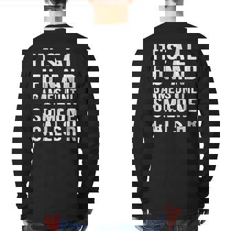 Hr It's All Fun And Games Hr Quotes Human Resources Back Print Long Sleeve T-shirt | Mazezy