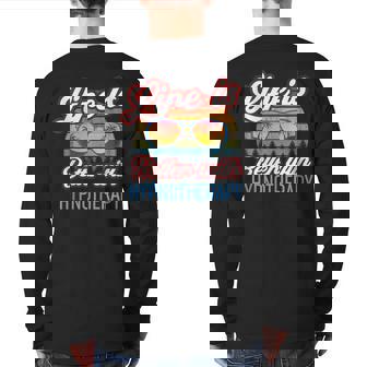 Hypnotherapy Vintage Sunset Life Is Better With Hypnotherapy Back Print Long Sleeve T-shirt | Mazezy