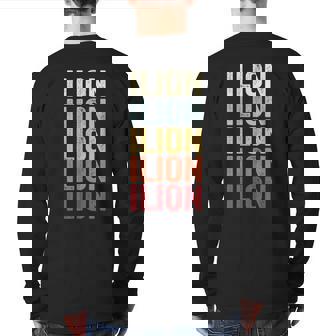 Ilion New York Ilion Ny Retro Vintage Text Back Print Long Sleeve T-shirt | Mazezy