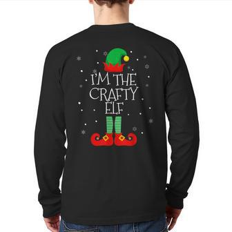 I'm The Crafty Elf Family Matching Christmas Costume Back Print Long Sleeve T-shirt - Monsterry DE