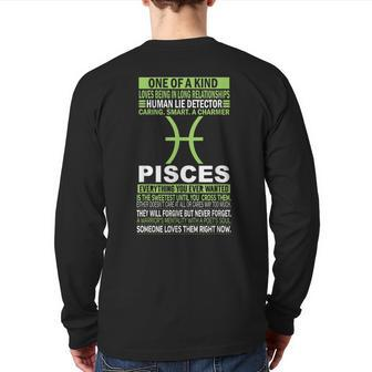 I'm A Pisces T And True Birthday Back Print Long Sleeve T-shirt | Mazezy