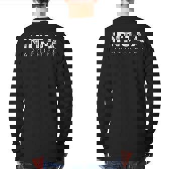 Intj-A The Architect Myers-Briggs Personality Test Back Print Long Sleeve T-shirt | Mazezy