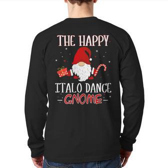 Italo Dance Xmas Gnome Christmas Group Costume Back Print Long Sleeve T-shirt | Mazezy
