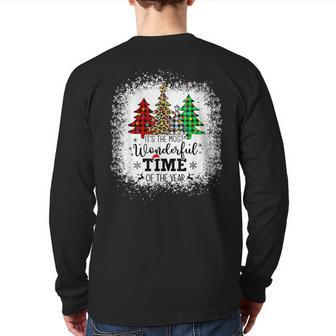 It's The Most Wonderful Time Of The Year Christmas Trees Back Print Long Sleeve T-shirt - Monsterry
