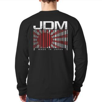 Jdm Barcode Made In Japan Motorsport Mens Back Print Long Sleeve T-shirt | Mazezy