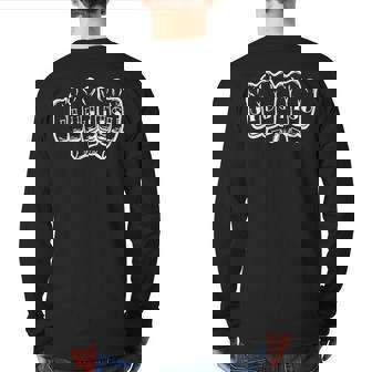 Jiu Jitsu Bjj Hands Brazilian Jiu Jitsu Fists Back Print Long Sleeve T-shirt | Mazezy