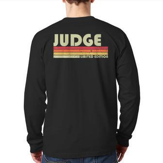 Judge Job Title Profession Birthday Worker Idea Back Print Long Sleeve T-shirt - Monsterry DE