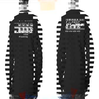 Jump Land Pack Repeat Skydiving Skydiver Back Print Long Sleeve T-shirt | Mazezy