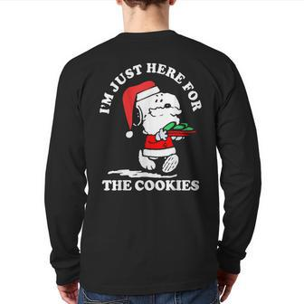Im Just Here For The Cookies Christmas Back Print Long Sleeve T-shirt - Seseable