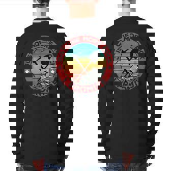 Just One More Rock I Promise Retro Geology Geologist Back Print Long Sleeve T-shirt | Mazezy