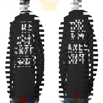 This Is My Kantele Kantele Player Back Print Long Sleeve T-shirt | Mazezy