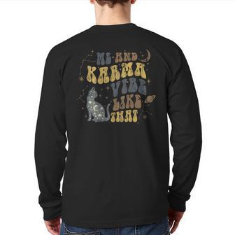 Me And Karma Vibe Like That Cat Back Graphic In Back Back Print Long Sleeve T-shirt - Thegiftio UK