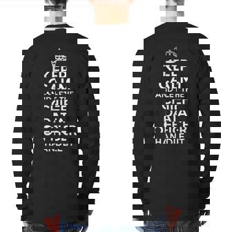 Keep Calm And Let The Chief Data Officer Handle It Back Print Long Sleeve T-shirt | Mazezy