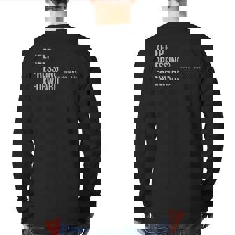 Keep Pressing Forward Philippians 314 Back Print Long Sleeve T-shirt | Mazezy