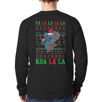 Koala Ugly Christmas Sweater Back Print Long Sleeve T-shirt | Mazezy