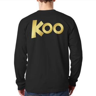 Koo Gold Lettering Koo Back Print Long Sleeve T-shirt - Monsterry