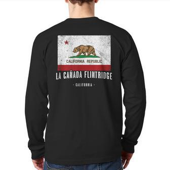 La Cañada Flintridge California City Souvenir Ca Flag Back Print Long Sleeve T-shirt | Mazezy