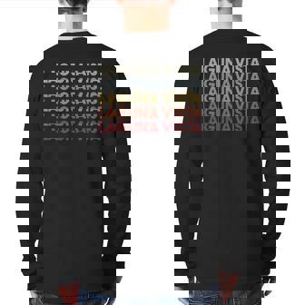 Laguna-Vista Texas Laguna-Vista Tx Retro Vintage Text Back Print Long Sleeve T-shirt | Mazezy