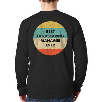 Landscaping Manager Back Print Long Sleeve T-shirt | Mazezy