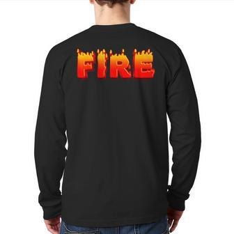 Last Minute Family Couples Halloween Fire And Ice Costumes Back Print Long Sleeve T-shirt - Monsterry AU