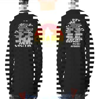 Let The Party Start The Concertina Player Is Here Concertina Back Print Long Sleeve T-shirt | Mazezy