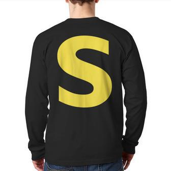 Letter S Chipmunk Group Matching Halloween Costume Back Print Long Sleeve T-shirt | Mazezy