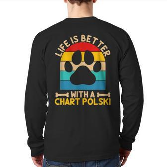 Life Is Better With A Chart Polski Back Print Long Sleeve T-shirt | Mazezy