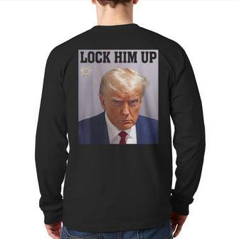 Lock Him Up Donald Trump Shot T Anti Trump Back Print Long Sleeve T-shirt - Monsterry UK