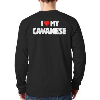 I Love My Cavanese Back Print Long Sleeve T-shirt | Mazezy