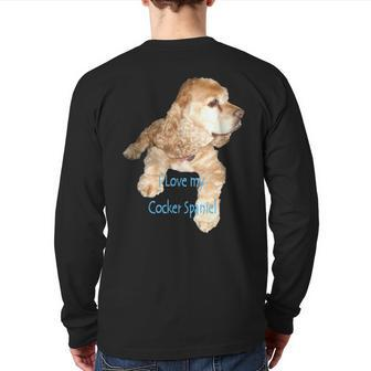 I Love My Cocker Spaniel Dog Back Print Long Sleeve T-shirt | Mazezy
