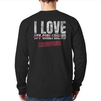 I Love Crumhorn Musical Instrument Music Musical Back Print Long Sleeve T-shirt | Mazezy