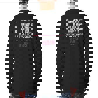 I Love Rebab Musical Instrument Music Musical Back Print Long Sleeve T-shirt | Mazezy