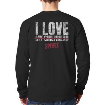 I Love Spinet Musical Instrument Music Musical Back Print Long Sleeve T-shirt | Mazezy