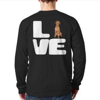 Love My Wirehaired Vizsla Dog Lover Back Print Long Sleeve T-shirt | Mazezy